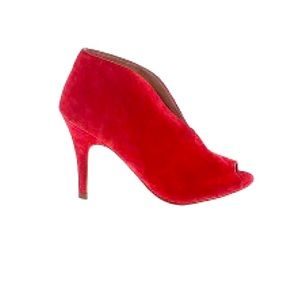 Suede ankle boot heels